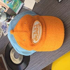 Vintage Von Dutch Velvet Trucker Hat